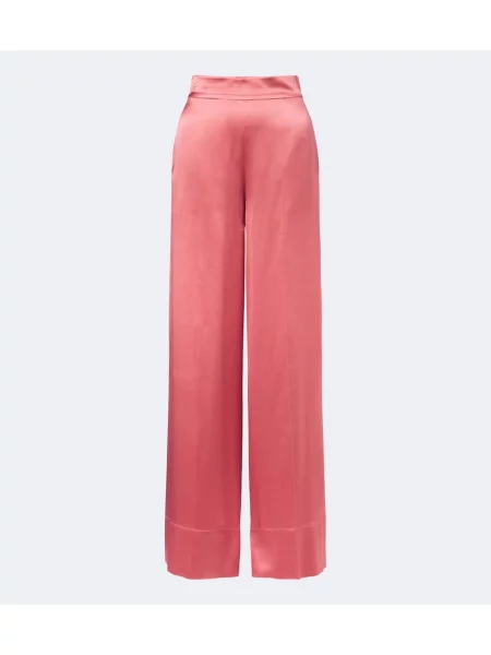 Pantaloni Joseph din satin roz