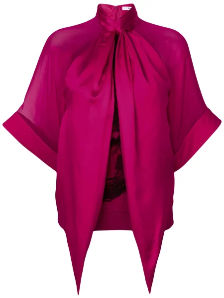 Top Givenchy cu imagine drapat roz