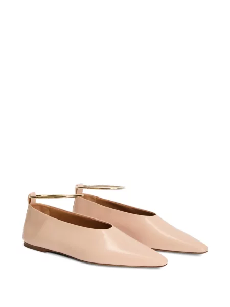 Balerini Jil Sander din piele roz