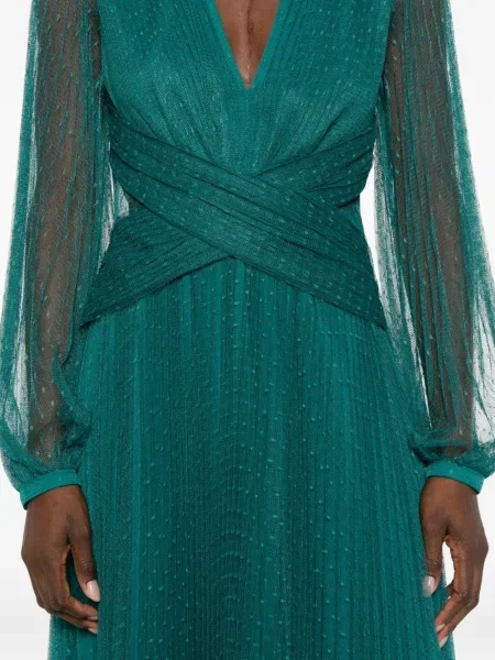 Rochie maxi Twinset lungă de costum verde