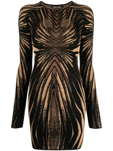 Rochie mini Roberto Cavalli cu imagine negru