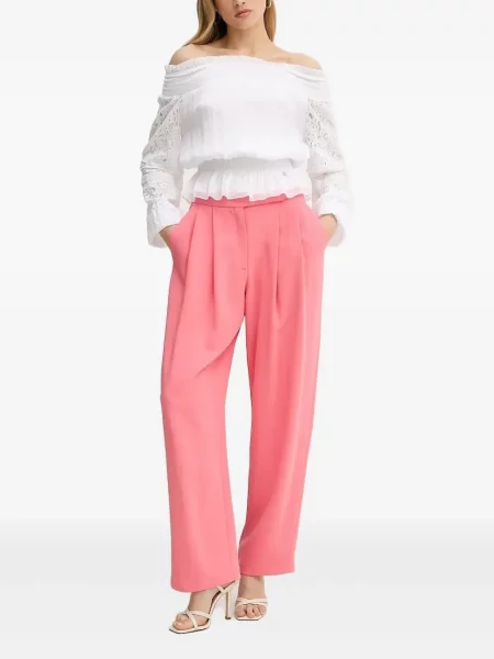 Top Guess din dantelă alb