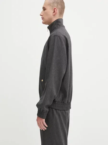 Drôle de Monsieur kurtka wełniana La Trackjacket Flanelle przejściowa szary