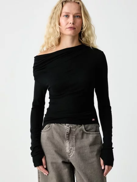 Tricou cu mânecă lungă Miss Sixty de lână negru