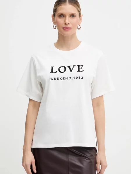 Weekend Max Mara tricou din AGILE alb
