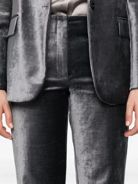 Pantaloni Forte_forte de catifea gri