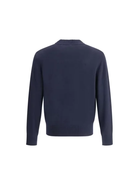 Sweter Sunflower z okrągłym dekoltem klasyczny niebieski
