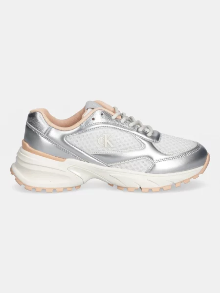 Calvin Klein sneakersy HIKE RUNNER LACE UP MESH MIX MET biały