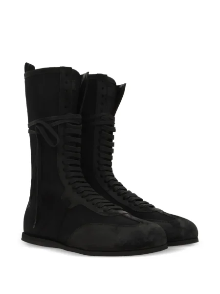 Боти Ann Demeulemeester с връзки с дантела черно