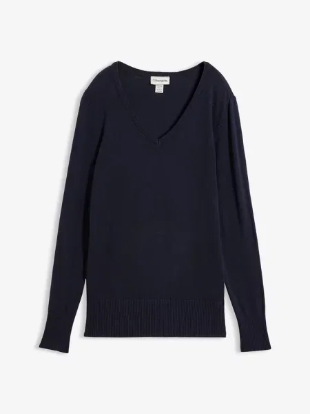 Sweter z cienkiej dzianiny niebieski