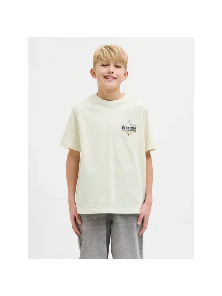 Jack & Jones Junior Marškinėliai Dynamic Dust Loose Fit geltona