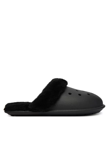 Crocs Copati Classic Fuzz Scuff črna