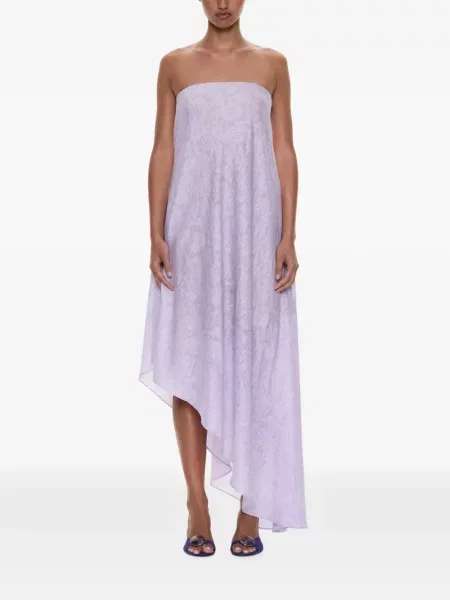 Rochie Christopher Esber din jacard fără bretele violet