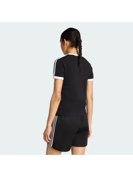 DOPASOWANA KOSZULKA 3 STRIPES biała