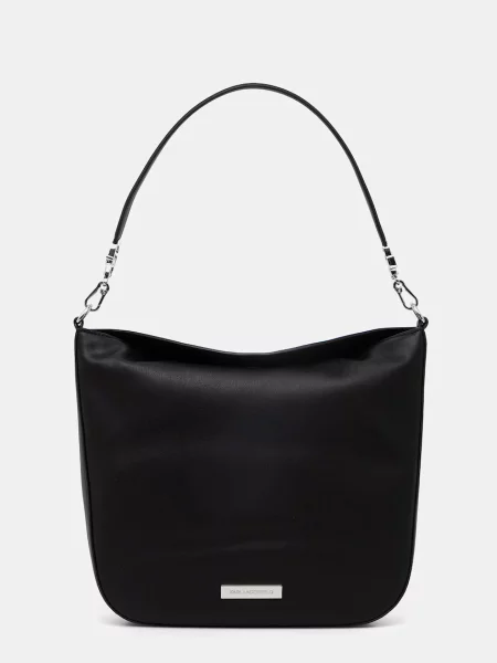 Karl Lagerfeld Torebka z imitacji skóry IKON czarna