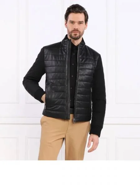 Joop! De piele geacă negru