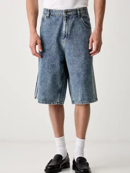 Adidas Originals bermude pentru bărbați din denim Firebird albastru