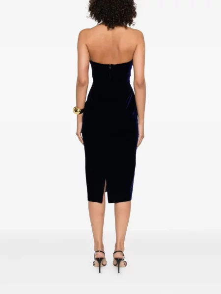 Rochie Tom Ford de catifea de costum albastru
