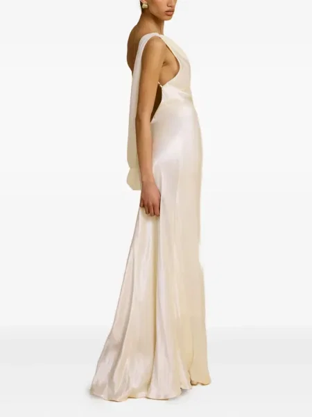 Rochie Arcina Ori asimetrică de costum alb