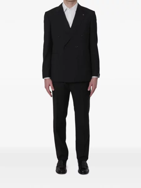 Costum Tagliatore cu două rânduri de nasturi negru