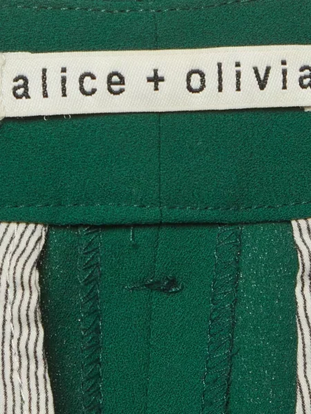 Pantaloni Alice + Olivia din crep verde