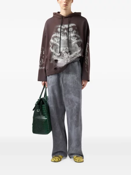 Pantaloni Gcds cu tepi alergare gri