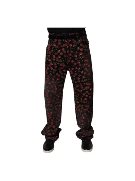 Spodnie Dolce And Gabbana z nadrukiem czarne