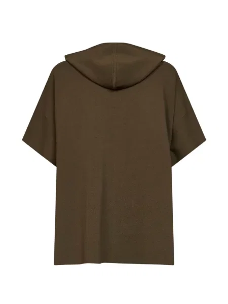 Scurt hanorac cu glugă Max Mara tricotate maro