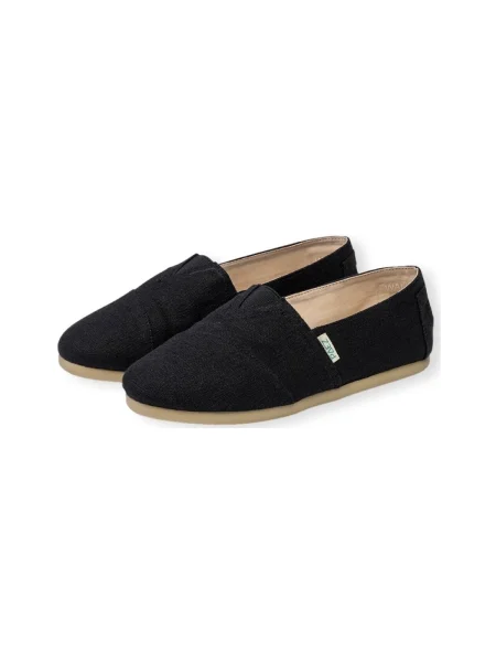 Ľanové klasické espadrilky Paez čierna