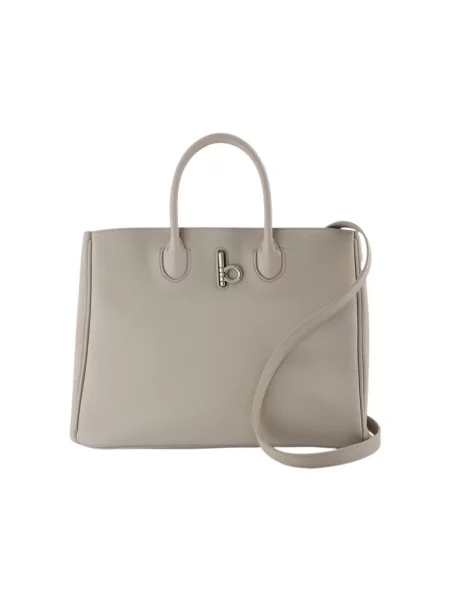Shopperka Burberry skórzana szara