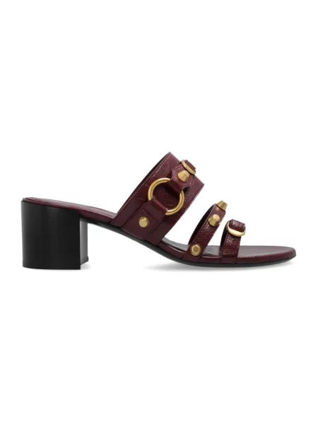 Klapki Balenciaga skórzane czerwone