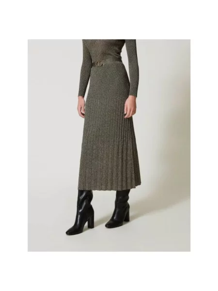 Spódnica midi Twinset zielona