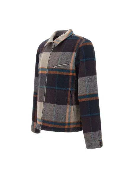 Lniana kurtka Paul Smith w kratę