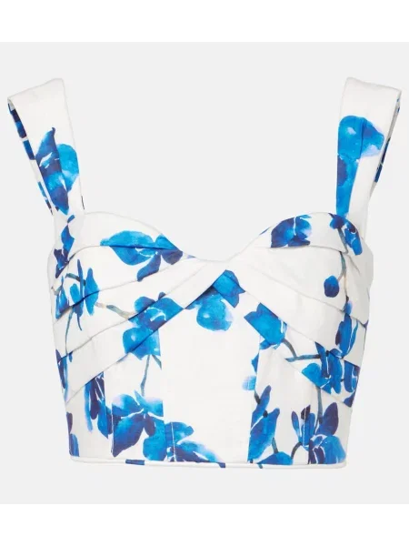 Top Rebecca Vallance w kwiatki niebieski