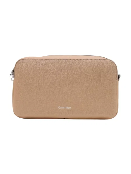 Calvin Klein Torebka Webbing 2X Strap Lg Camera Bag beżowy