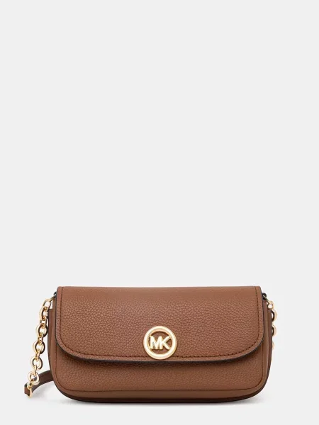 Michael Kors De piele geantă poștaș NOLITA maro