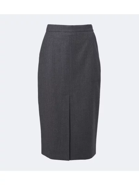 Fustă tip creion Max Mara de lână gri