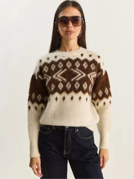 Bianco Lucci Pulóver Pullover' barna