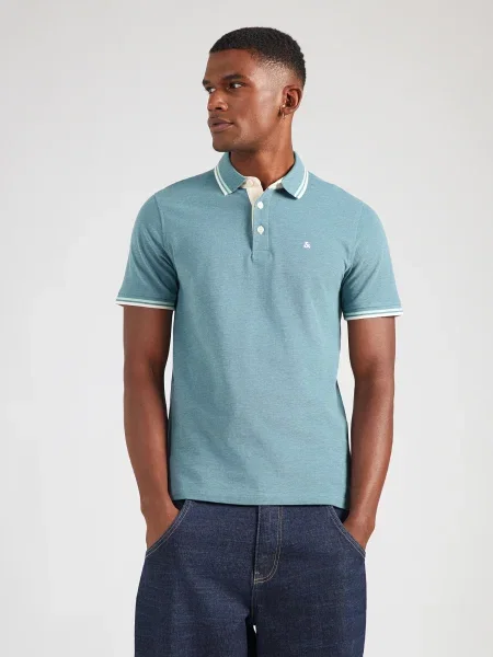 JACK & JONES Tričko JJEPAULOS dymovo modrá zelená