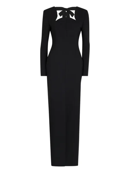 Sukienka Roksanda z kokardką garniturowa czarna