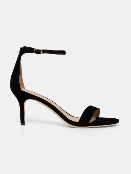 Замшеві сандалі Lauren Ralph Lauren Allie Mid чорний