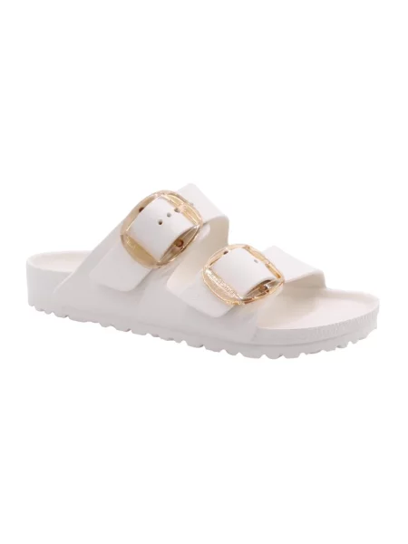 Klapki Birkenstock na sprzączkę beżowe