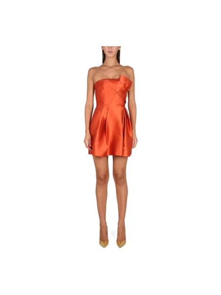 Sukienka mini Alberta Ferretti drapowana czerwona