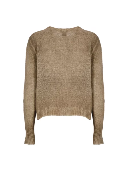 Sweter Avant Toi z kaszmiru ze sznurkiem brązowy
