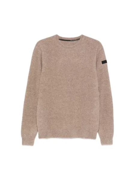 Sweter Rrd wełniany brązowy
