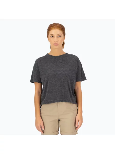 Дамска термо тениска Mons Royale Zephyr Tencel Boxy smoke сиво