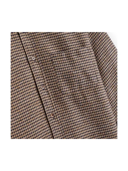 Flanelová košeľa Portuguese Flannel s abstraktným vzorom modrá