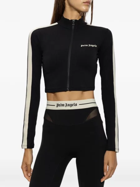 Decupat hanorac Palm Angels cu imagine negru