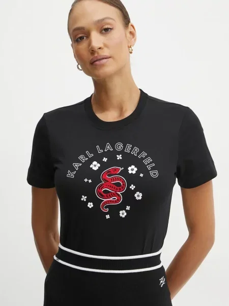 Kratka majica Karl Lagerfeld črna