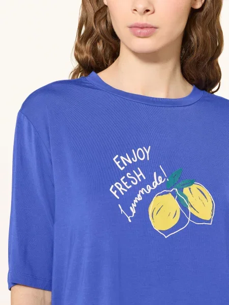 Schiesser Koszula Nocna blau niebieska